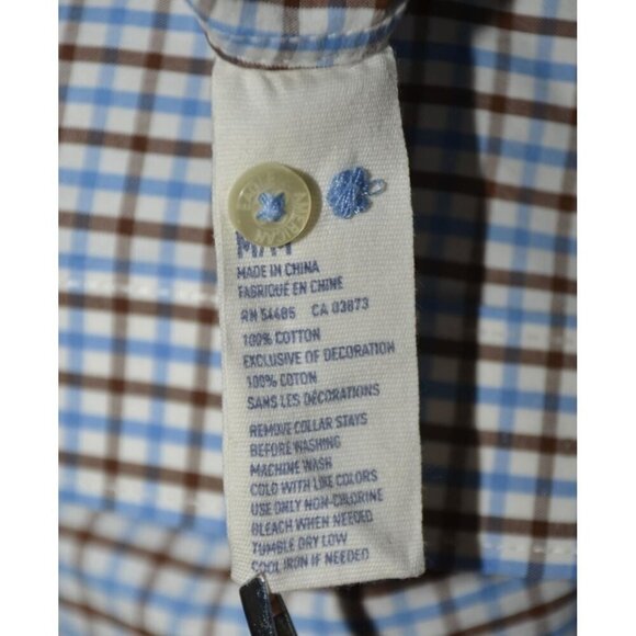 American Eagle Men's M Vintage Fit Button Front Long Sleeve Plaid Shirt Career - Picture 8 of 9